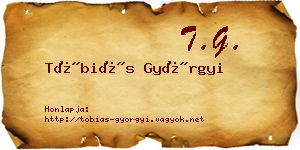 Tóbiás Györgyi névjegykártya
